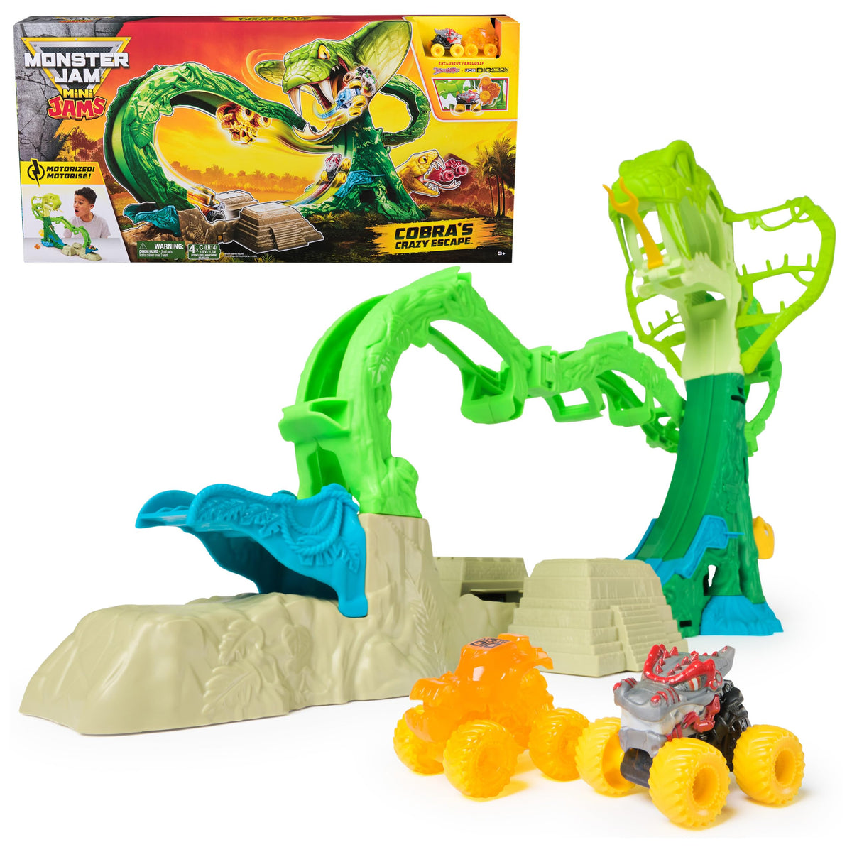 Monster Jam Mini Jams Cobra&#39;s Crazy Escape Playset