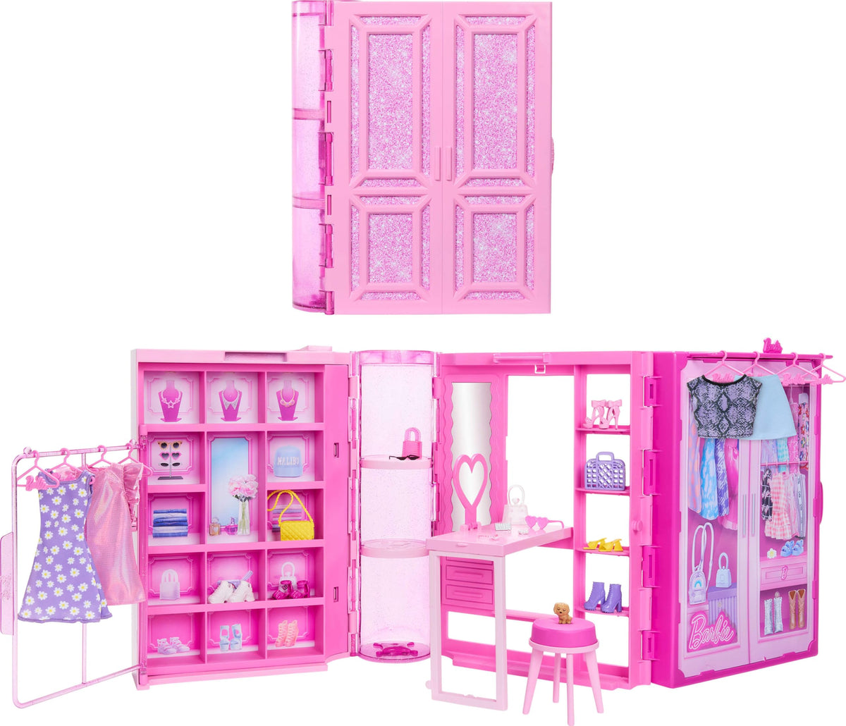 Barbie Dream Closet, Doll, Accessories Playset 25+ Pieces HDX58