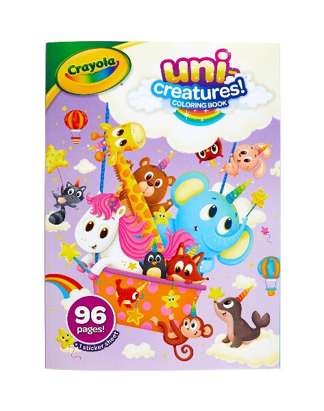 Crayola Colouring Book with Stickers Uni- Creatures 96pg