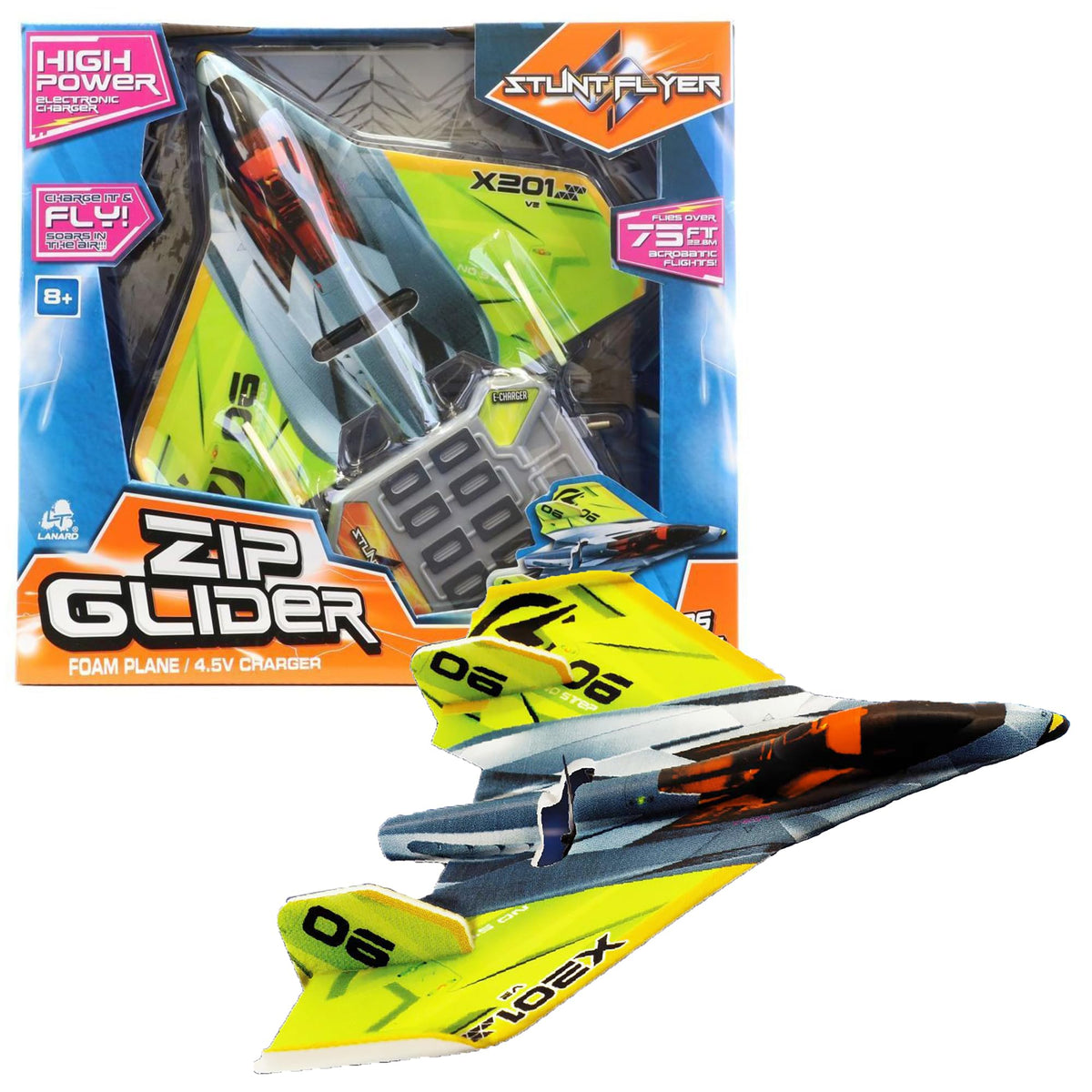 Stunt Flyer High Power Plane - Zip Glider req 3 x AA batteries