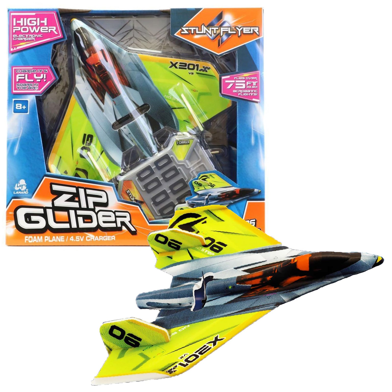 Stunt Flyer High Power Plane - Zip Glider req 3 x AA batteries