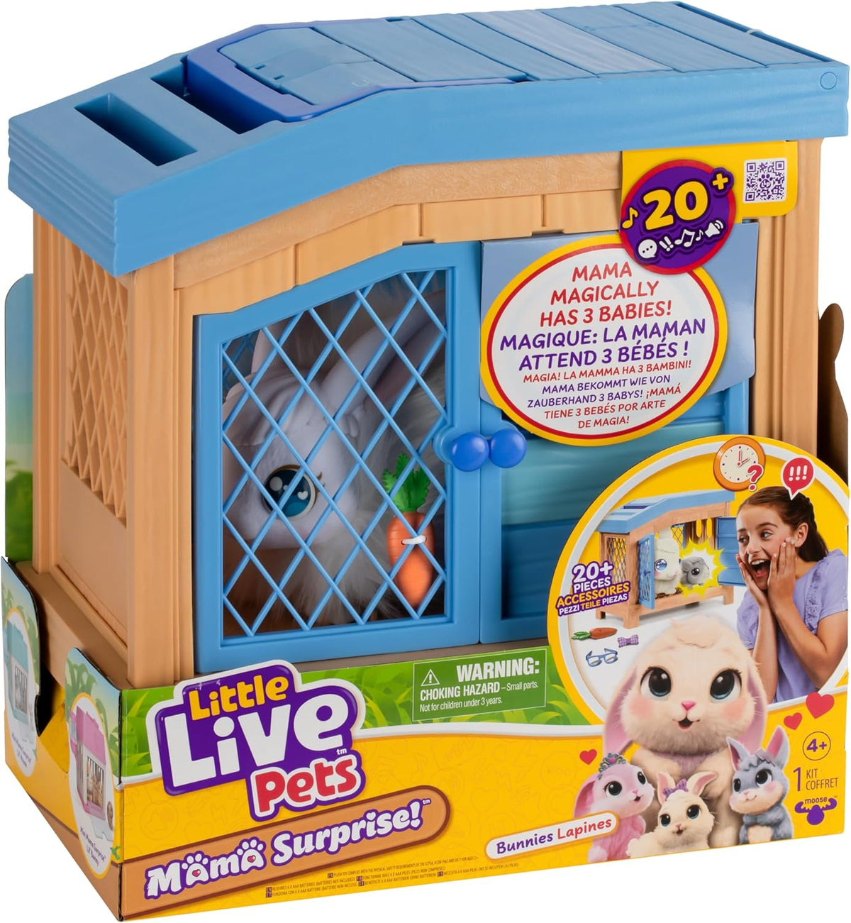 Little Live Pets Mama Surprise S3 Bunny Playset Req 6 AAA Batteries
