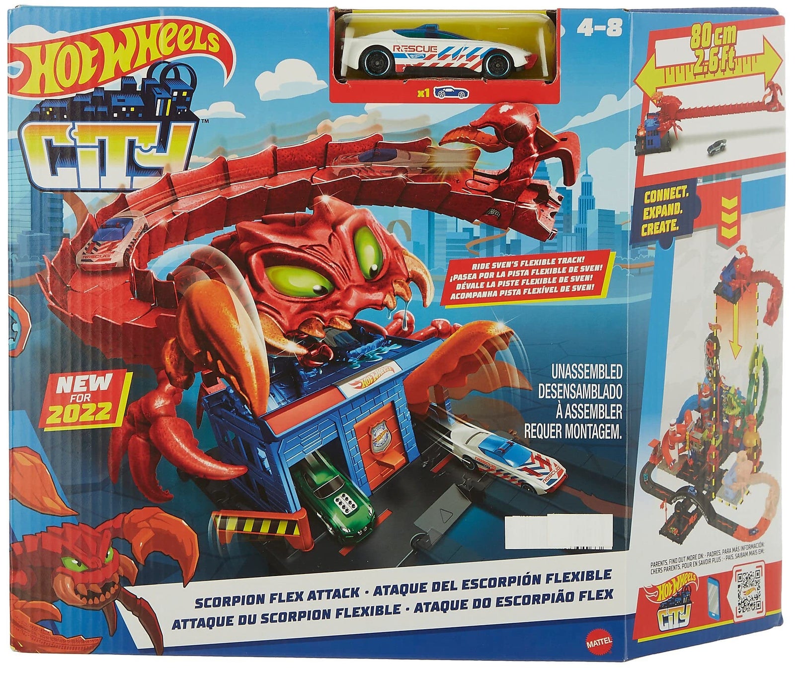 Hot Wheels City Nemesis Scorpion Flex Attack Set