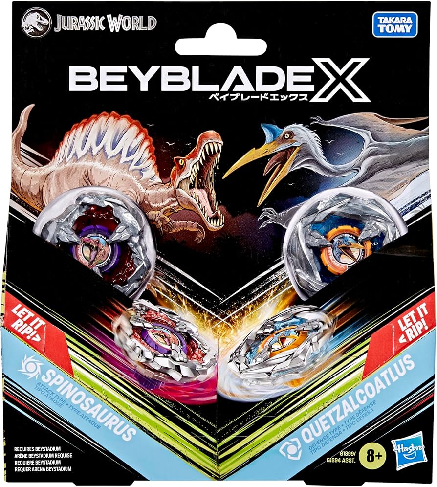 Beyblade X Jurassic World Spinosaurus vs Quetzalcoatlus