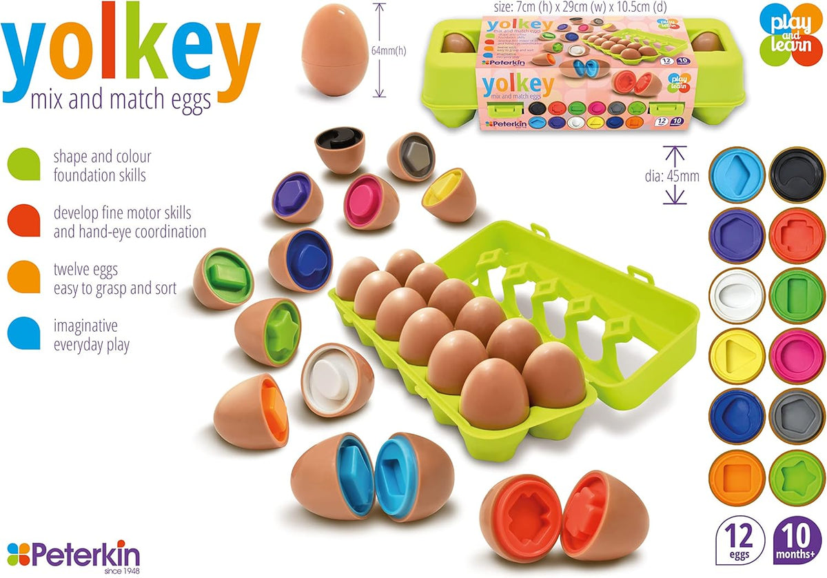 Play &amp; Learn Yolkey Mix &amp; Match Eggs