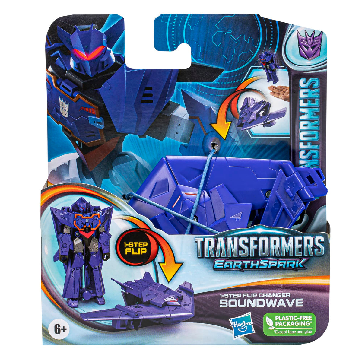 Transformers Earthspark 1 Step Flip Changer SOUNDWAVE