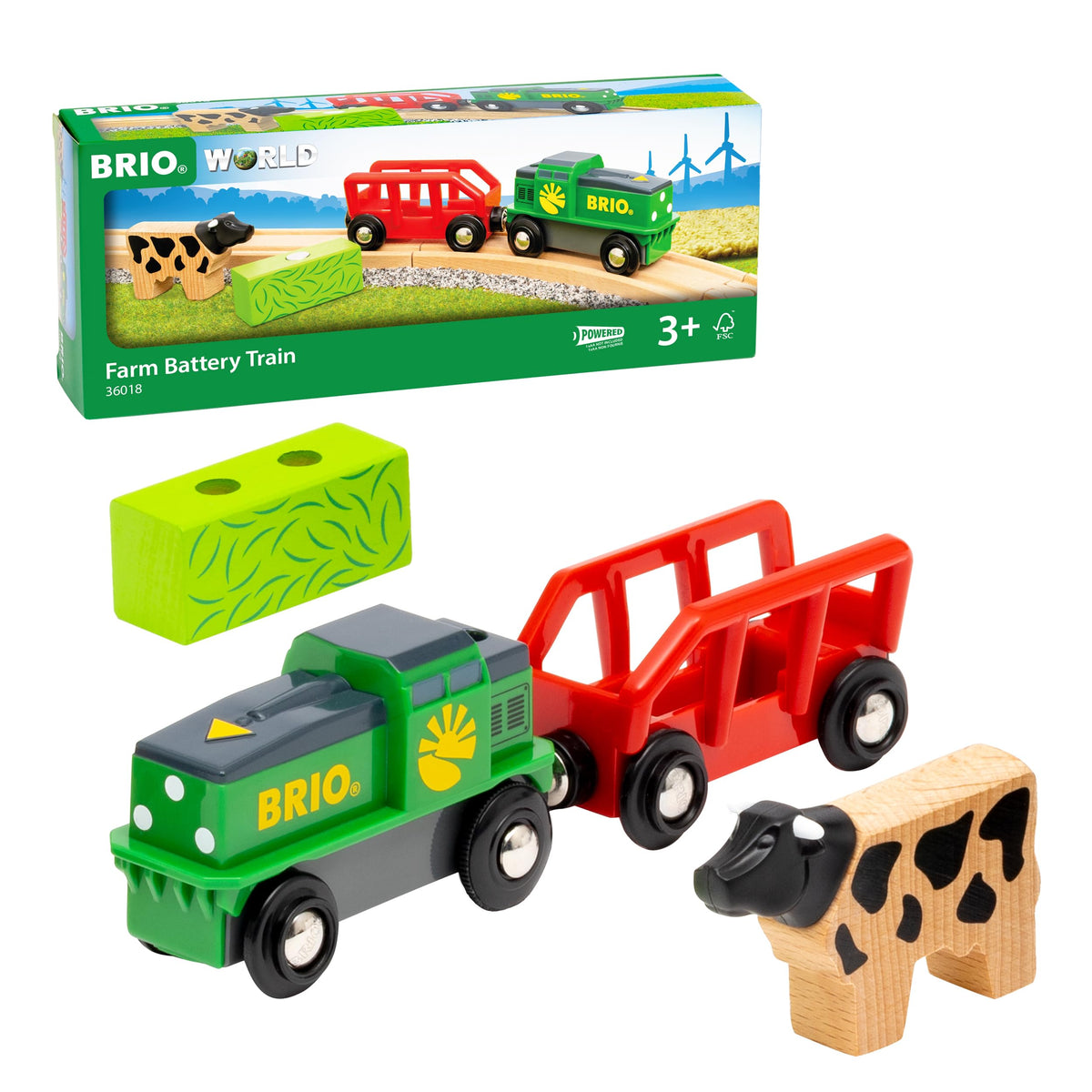 BRIO 36018 Farm Battery Train req 1 x AA battery