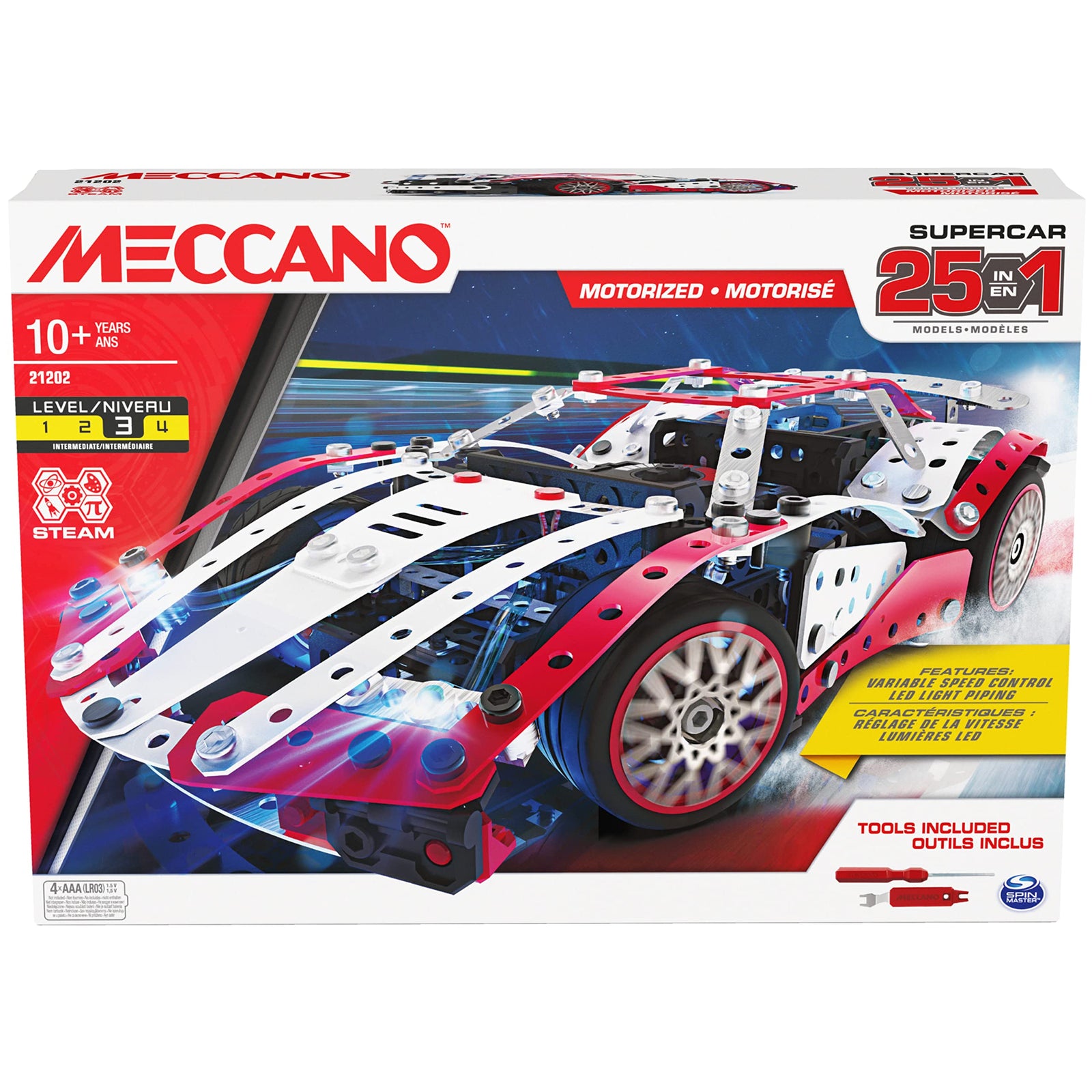 Meccano 25 in 1 Supercar Set