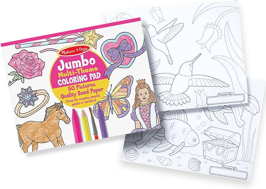 M&amp;D 4225 Jumbo Colouring Pad pink