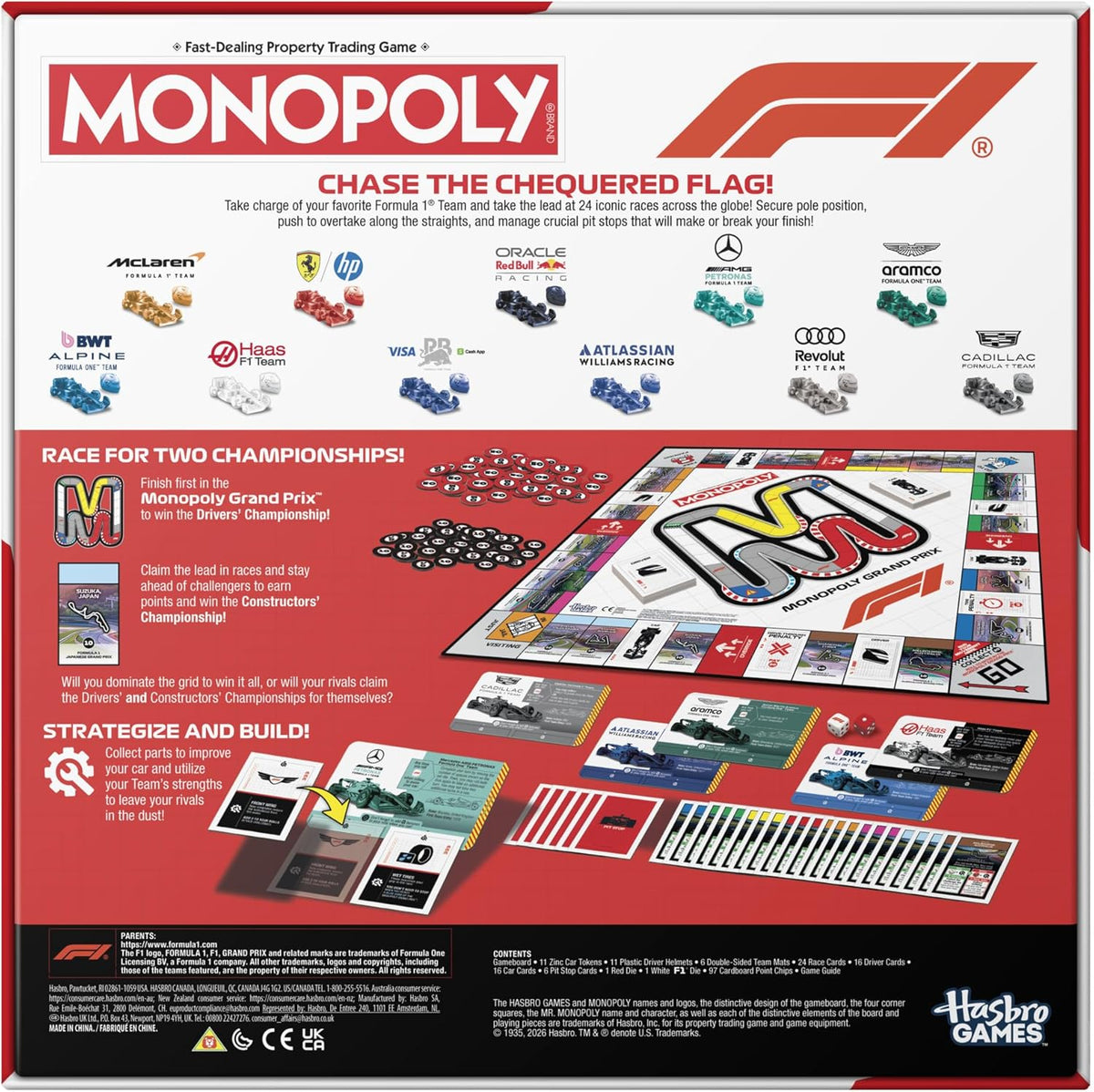 Monopoly Formula 1 Edition (Includes Exclusive Car Tokens)