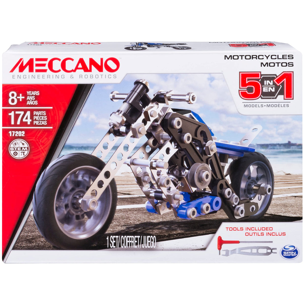 Meccano 5 in 1 Motorcycles Set