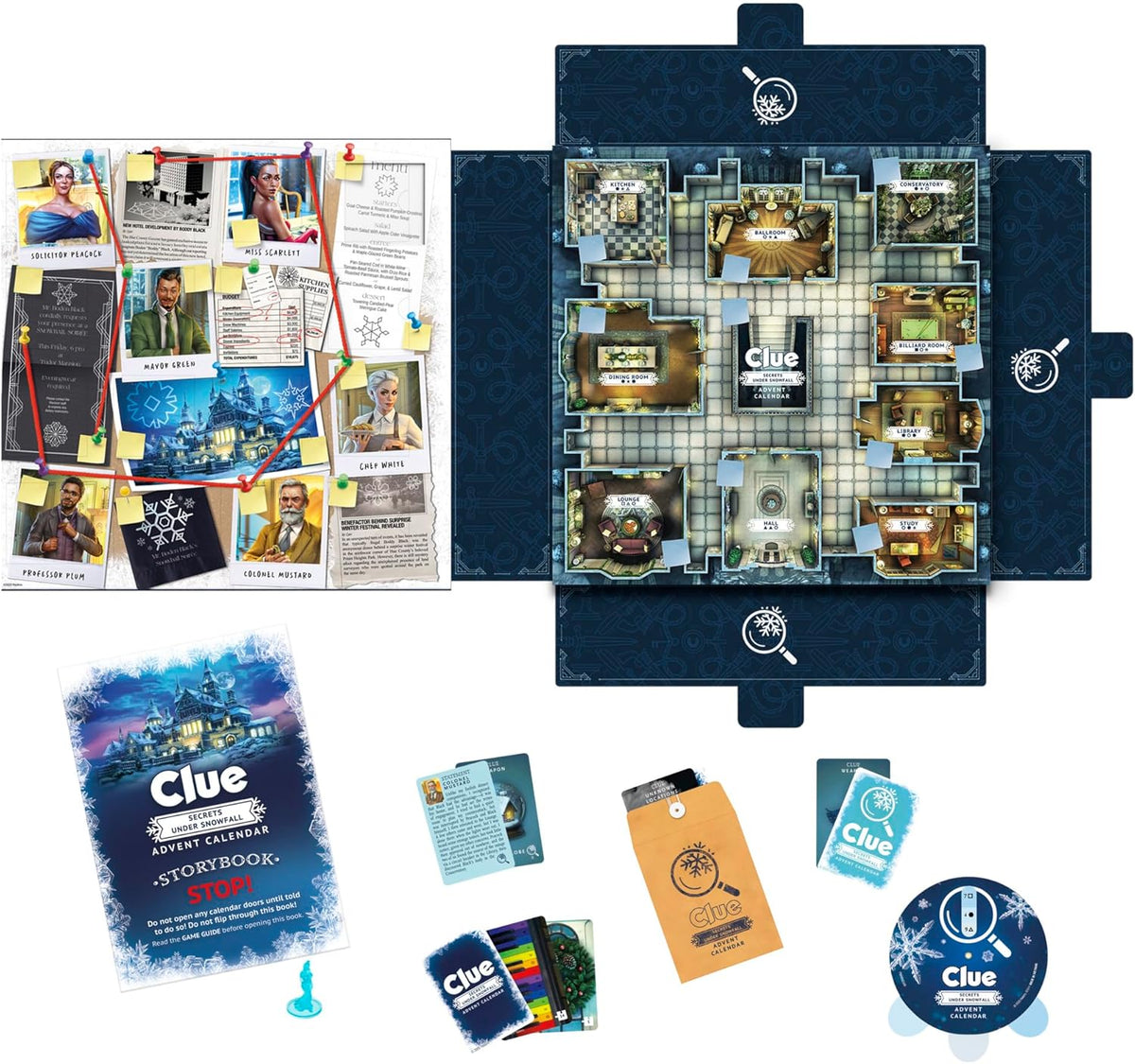 Cluedo Secrets Under Snowfall Advent Calendar
