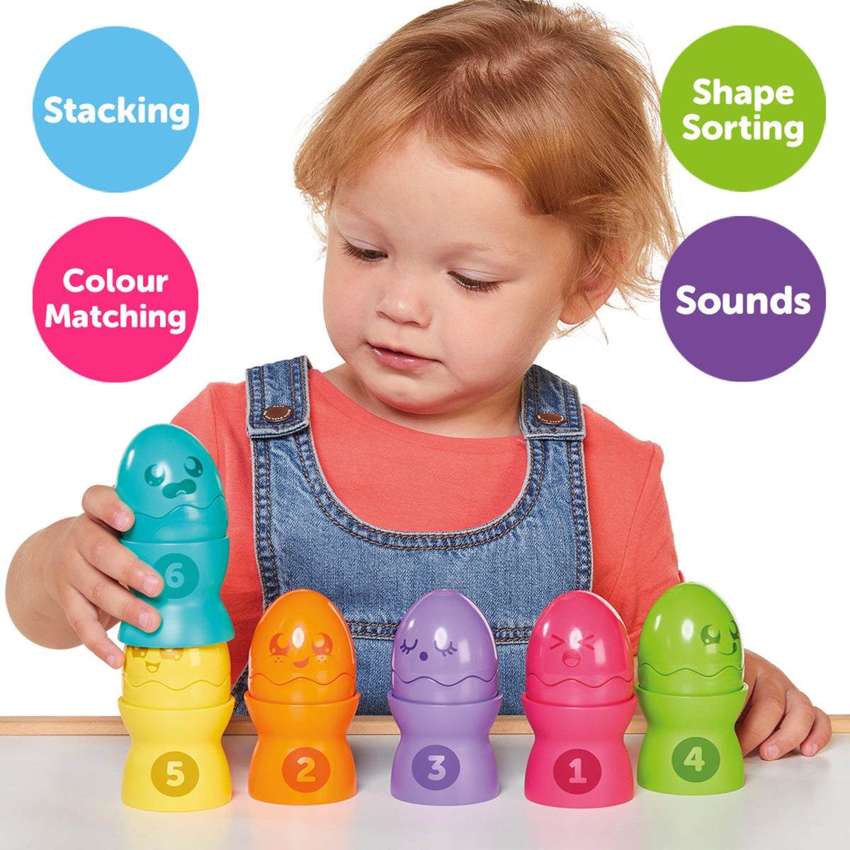 Tomy Hide &amp; Squeak Eggs Stackers