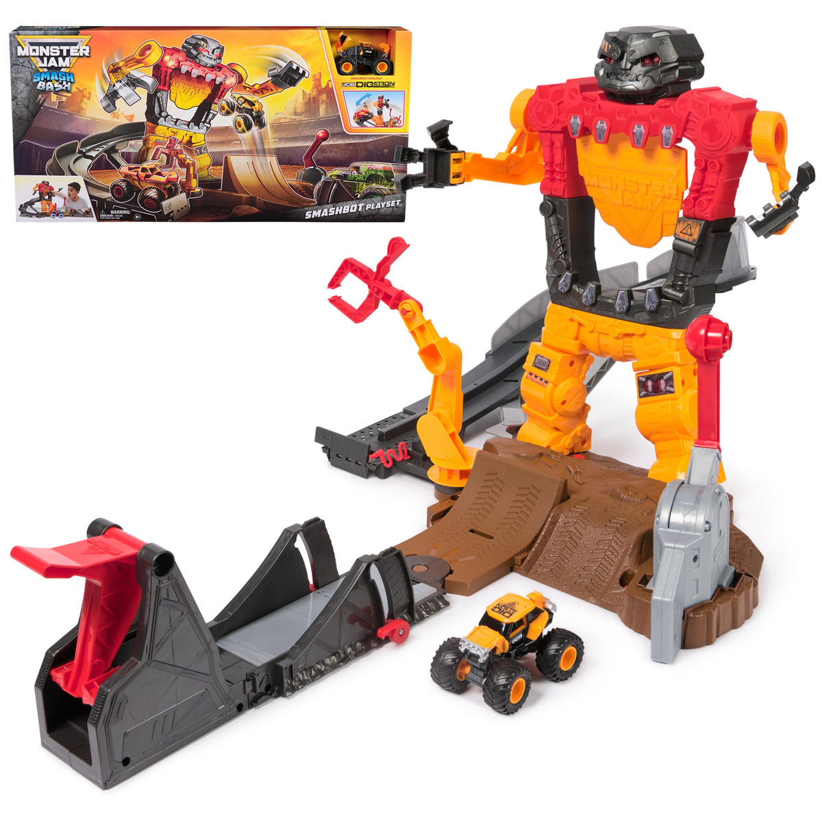 Monster Jam 1:64 Smash and Bash Smashbot Playset