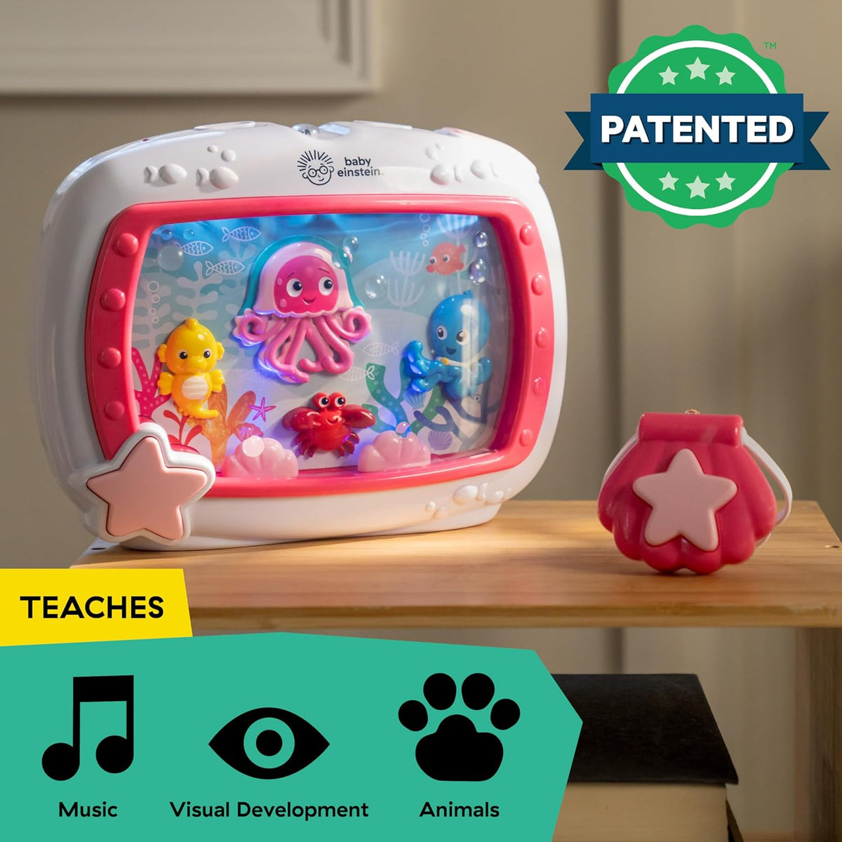 Baby Einstein Sea Dreams Soother Sleep Soother Pink - Req 2 AAA Batteries