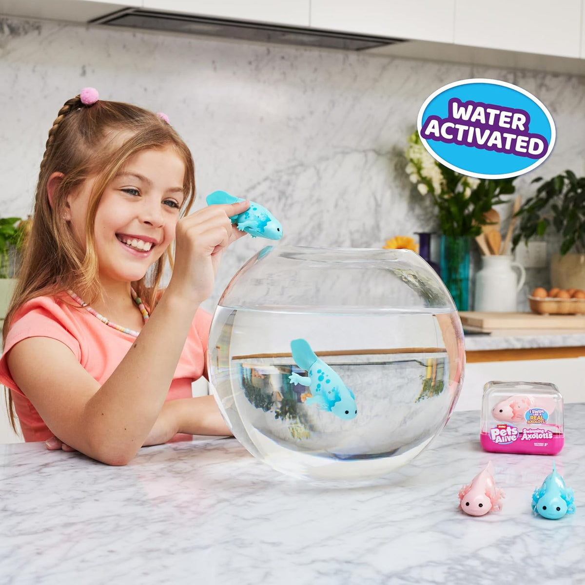 Zuru Pets Alive Robo Swimming Axolotls Asstd Cols Batteries Included