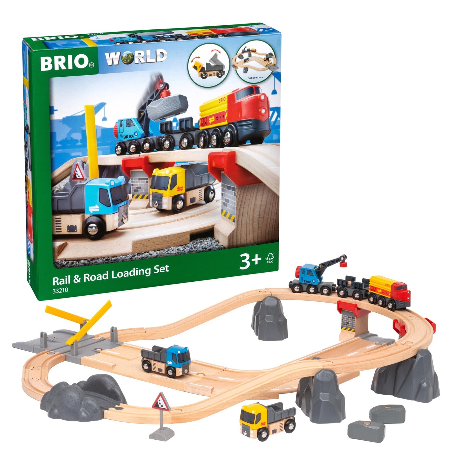 BRIO 33210 Rail and Road Loading Set