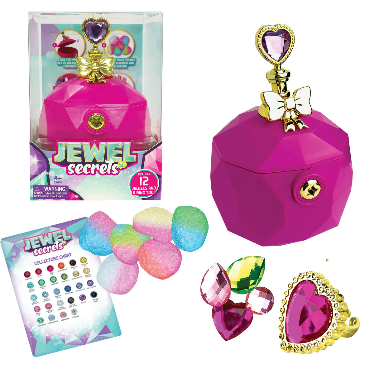 Jewel Secrets Crystal magic Ring Set Assorted