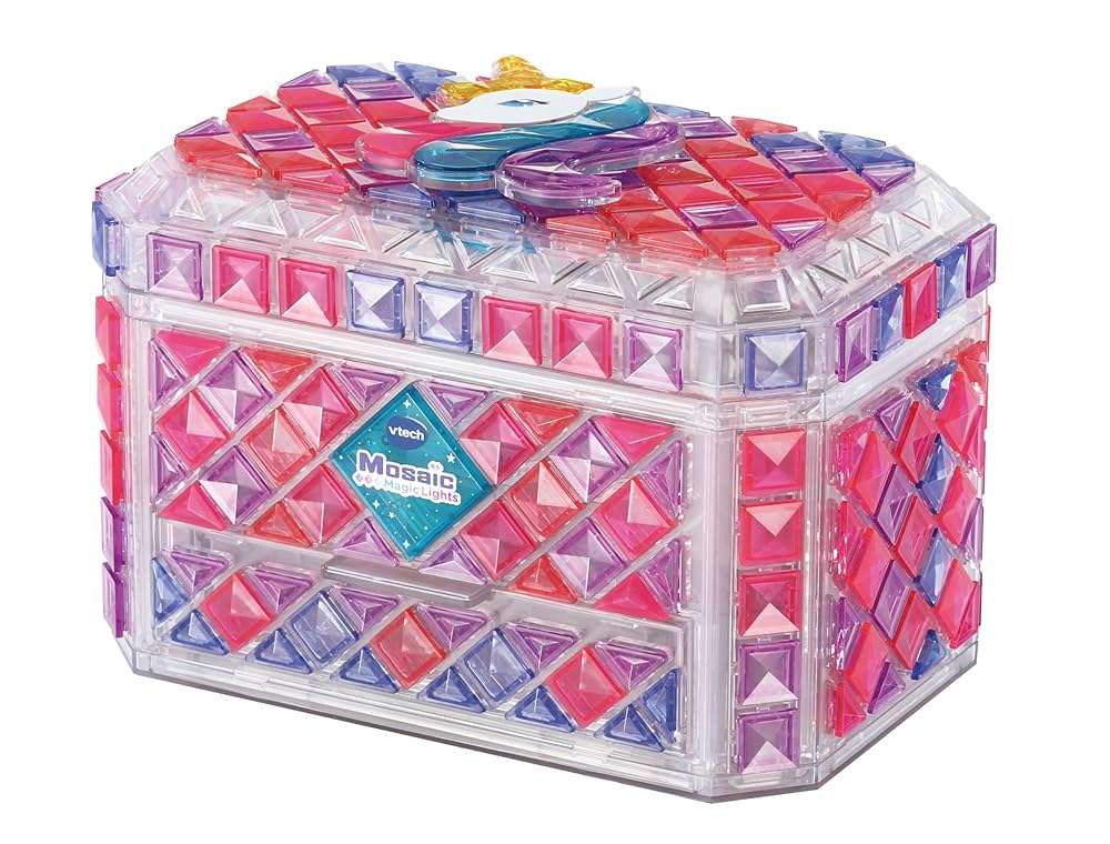 Vtech Mosaic Magic Lights Make Your Own Jewellery Box (req 4 AA batt)