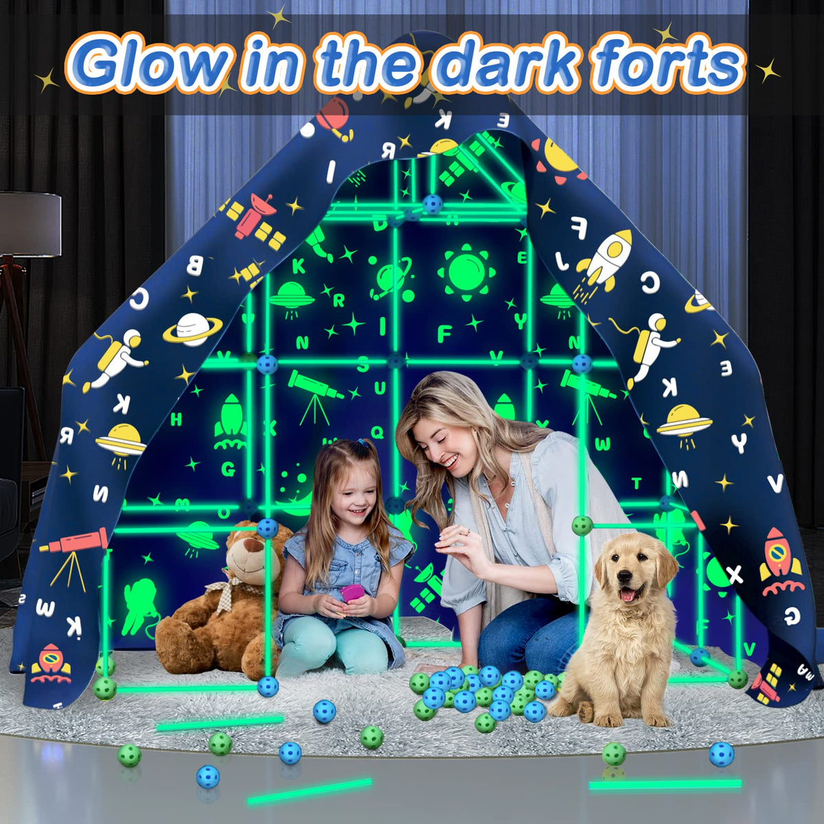 Glow In The Dark Build A Fort