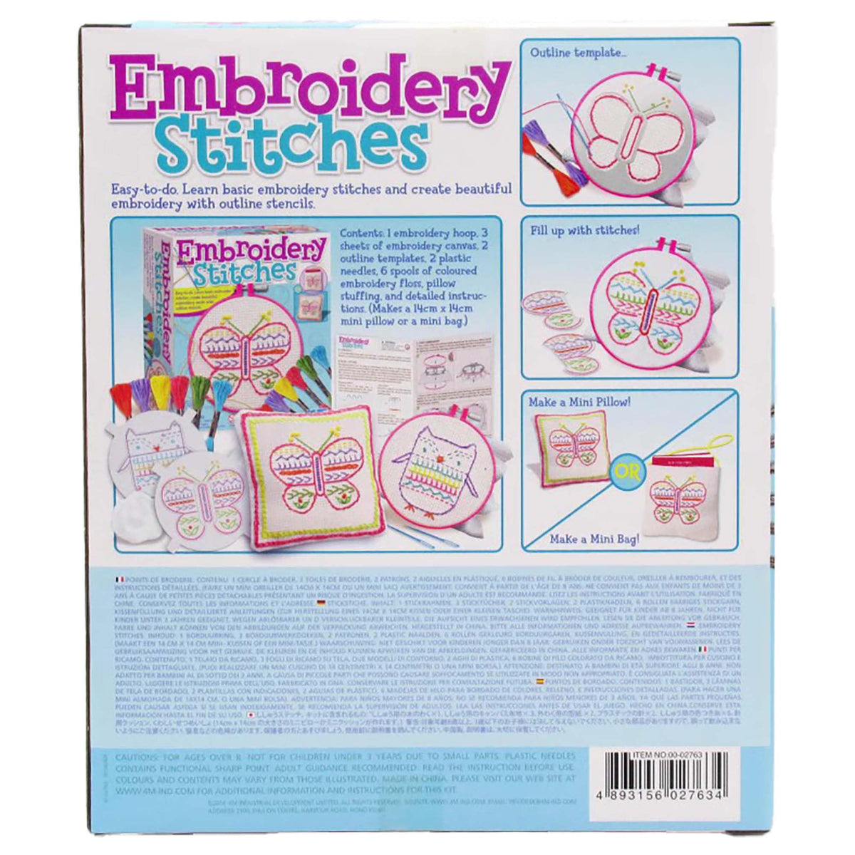 4M Embroidery Stitches Craft Kit