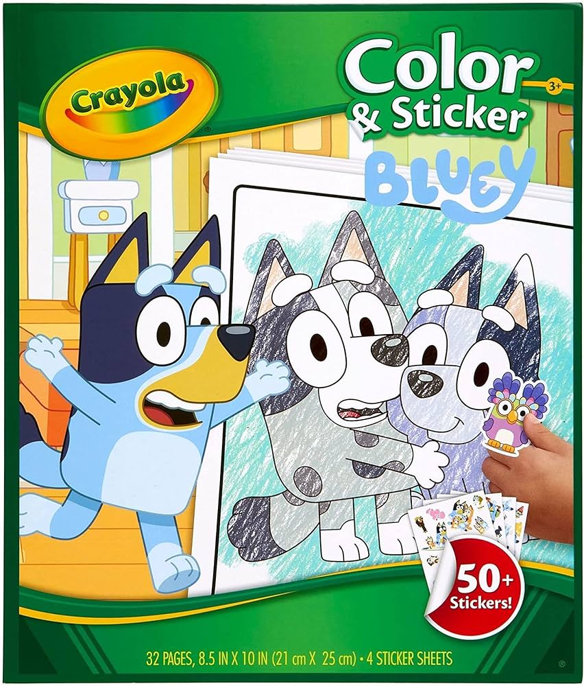 Crayola Colour &amp; Sticker Book Bluey