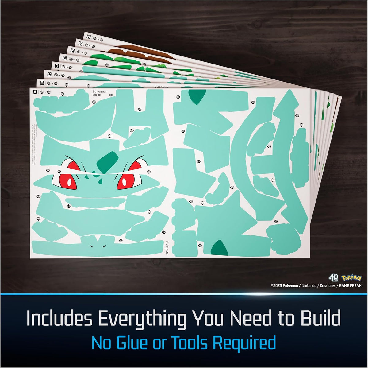 Pokemon 4D Build Bulbasaur 3D Puzzle Model Kit
