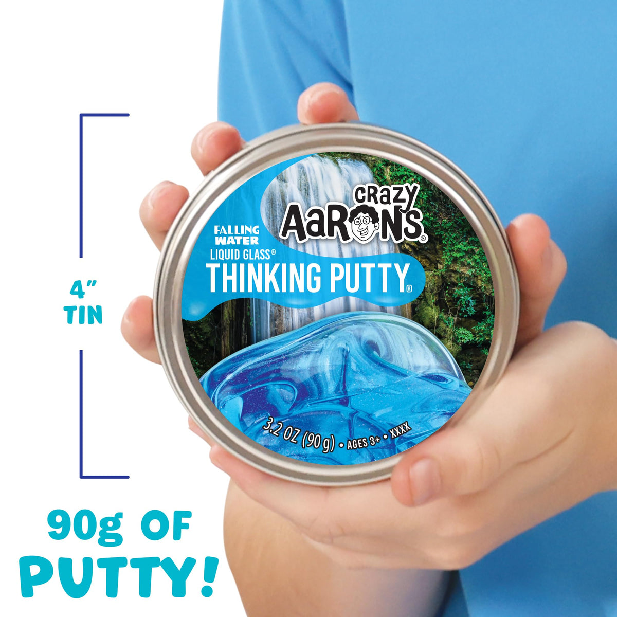 Crazy Aarons Putty Falling Water Liquid Glass 90g Tin
