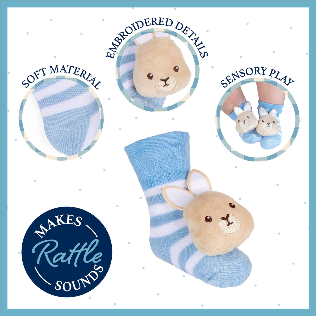 Peter Rabbit Foot Rattles