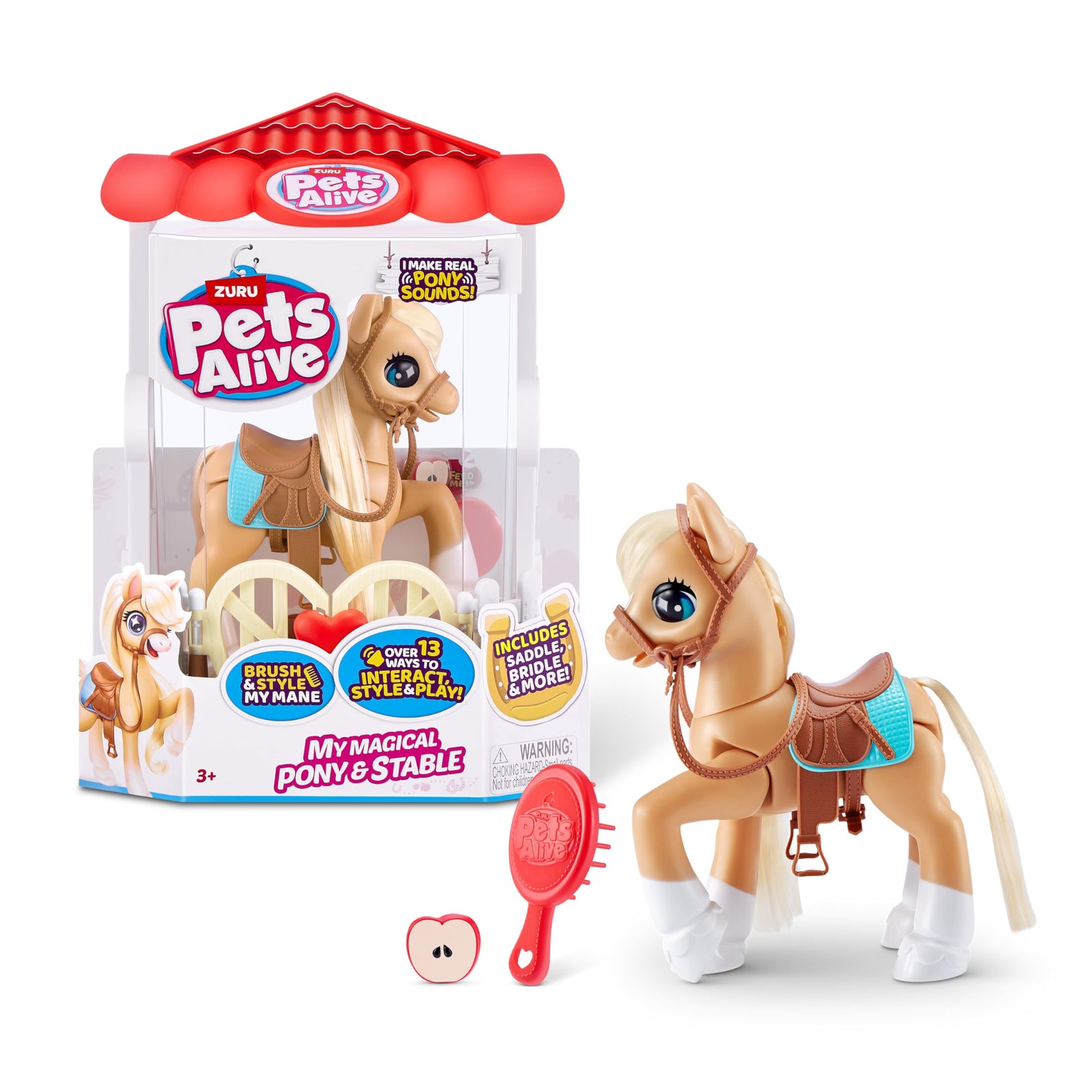 Zuru Pet's Alive My Magical Pony & Stable Playset Req 3 AAA Batteries