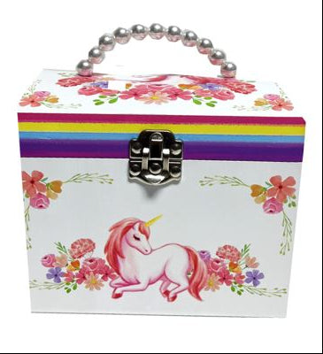 Unicorn Musical Jewellery Box with Large Pearl Handle