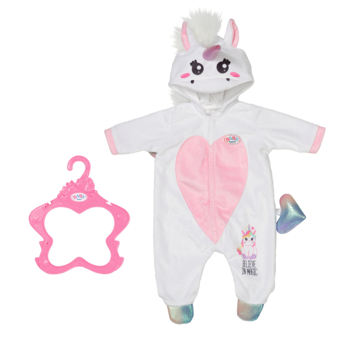 Baby Born Unicorn Onesie 43cm White
