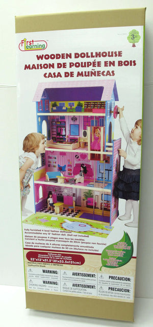 Wooden Doll House Furniture 4 Level with Elevator Warrnambool Toys and Baby