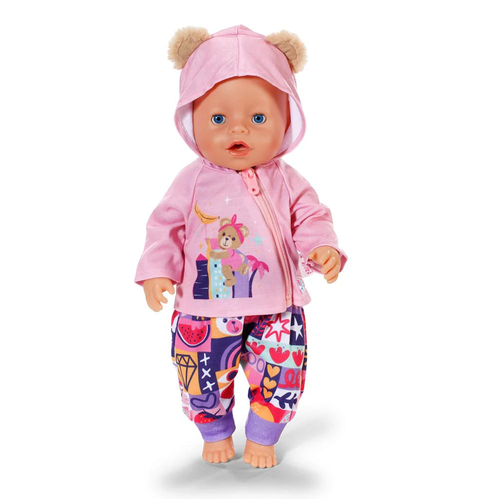 Baby Born Patterned Pants and Pink Jacket Newborn Outfit 43cm
