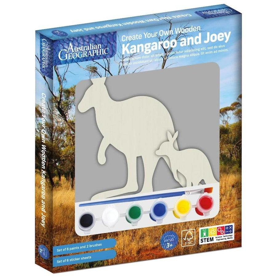 Australian Geographic Create Your Own Wooden - Kangaroo & Joey