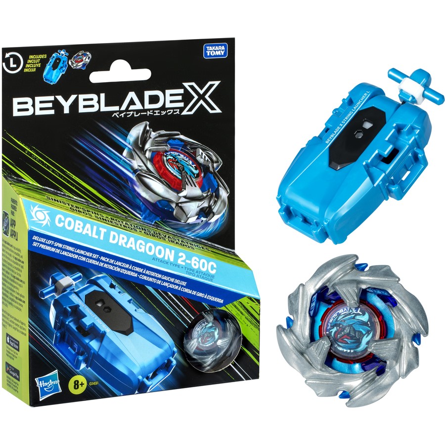 Beyblade X Deluxe String Launcher Cobalt Dragoon 2-60C