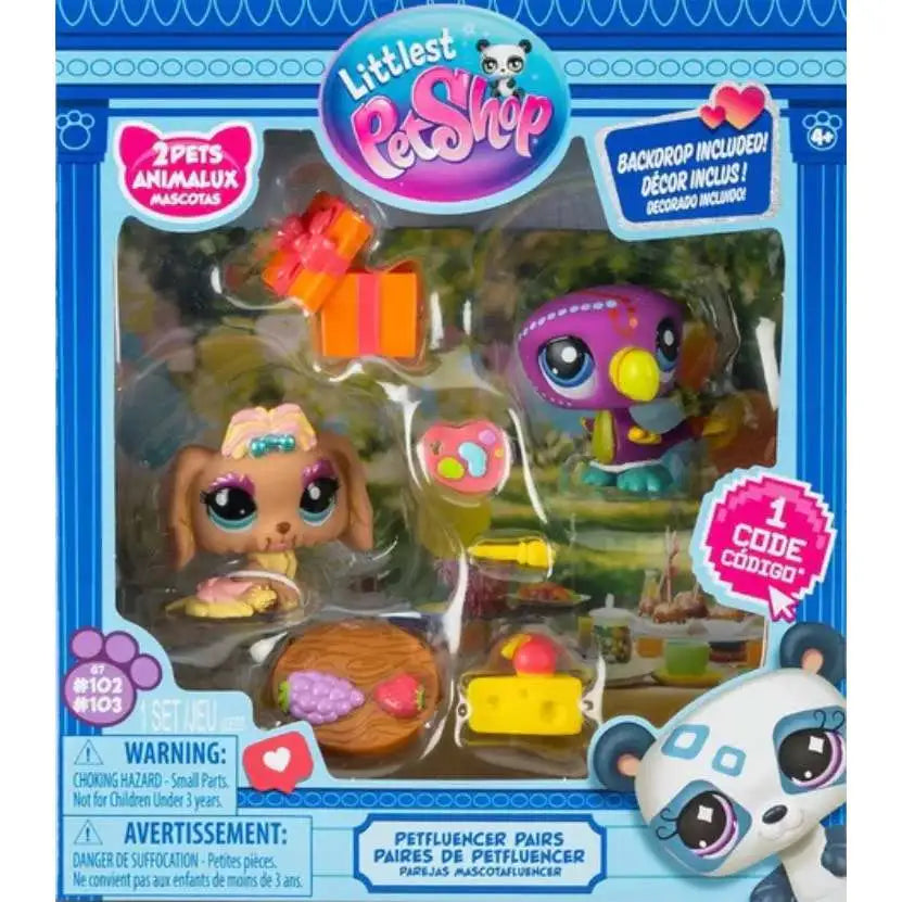 Littlest Pet Shop S1 Petfluencer Pairs #102 and #103