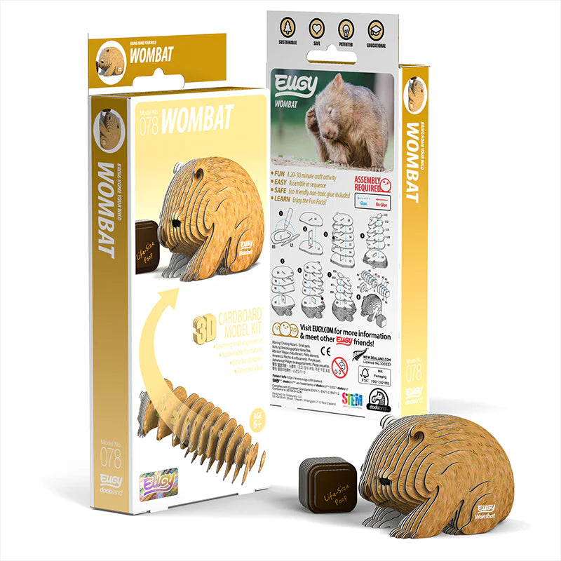 Eugy Cardboard Model Kit Wombat