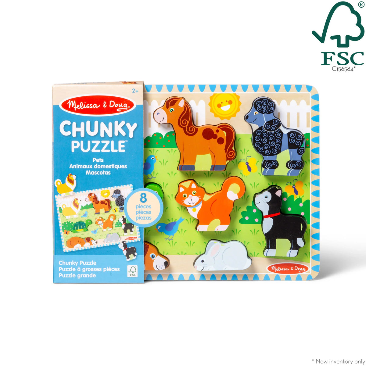 M&amp;D3725 Wooden Chunky Puzzle Pets