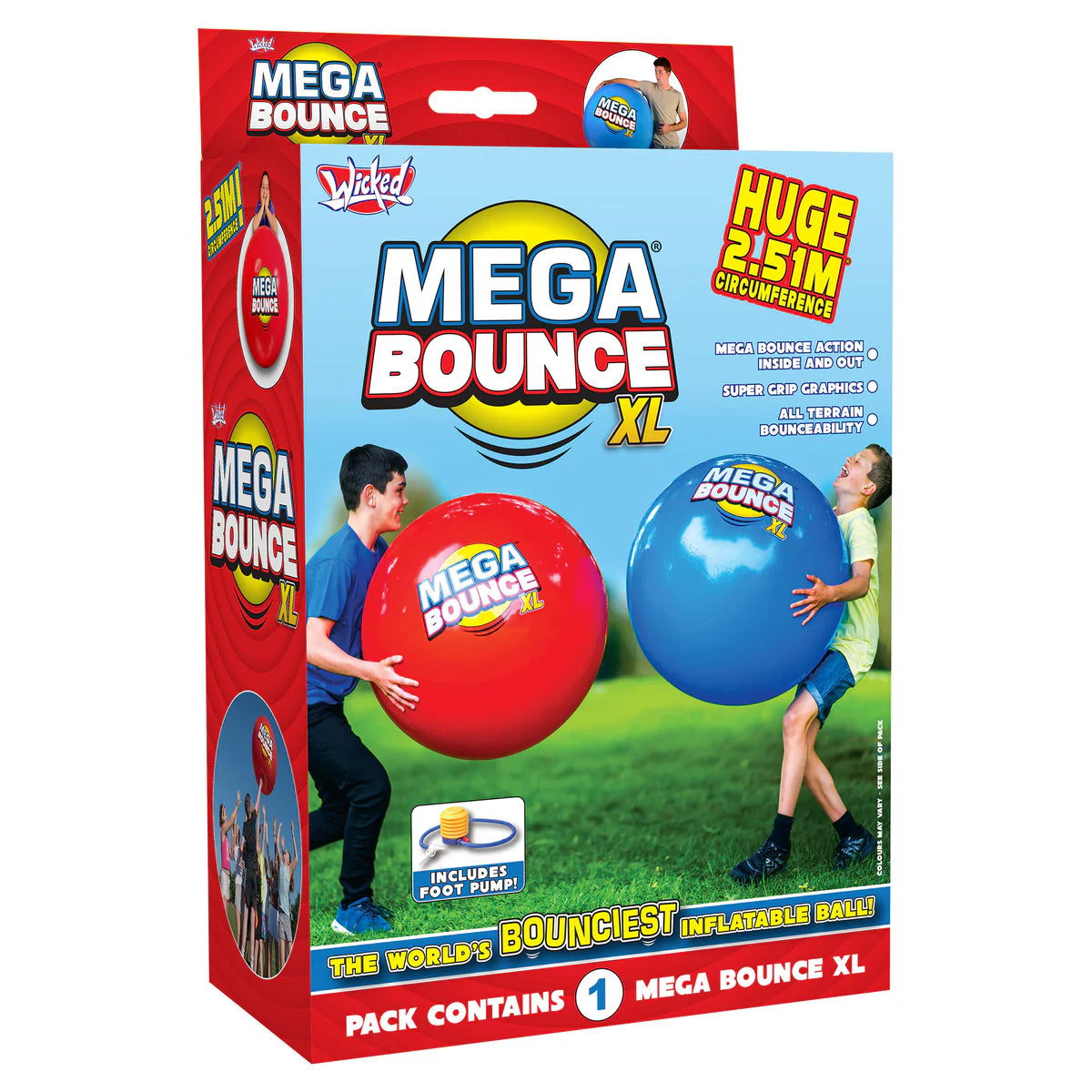 Wicked Mega Bounce XL 2.51m Circumference Red or Blue