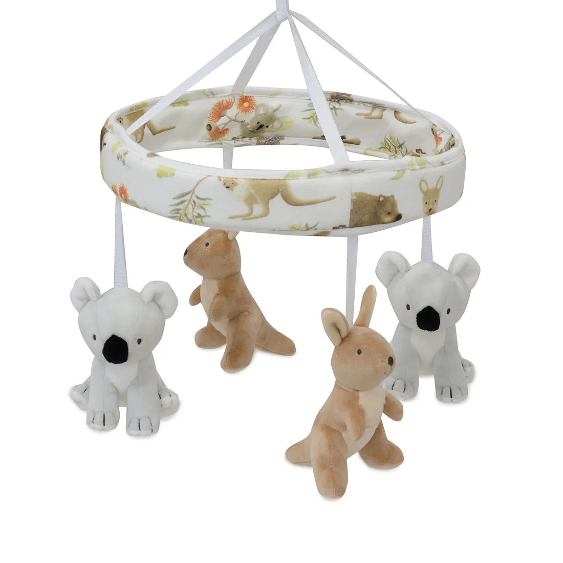 Bubba Blue Aussie Animal Oatmeal Musical Mobile