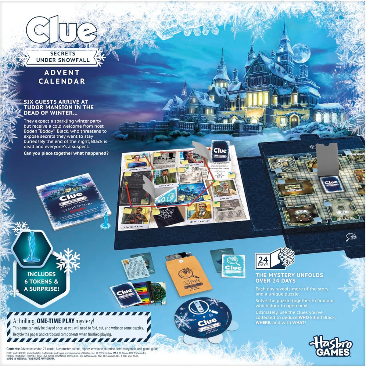 Cluedo Secrets Under Snowfall Advent Calendar