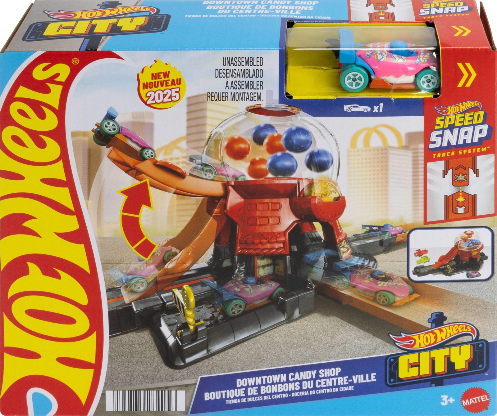 Hot Wheels City Down Town Candy Shop Playset