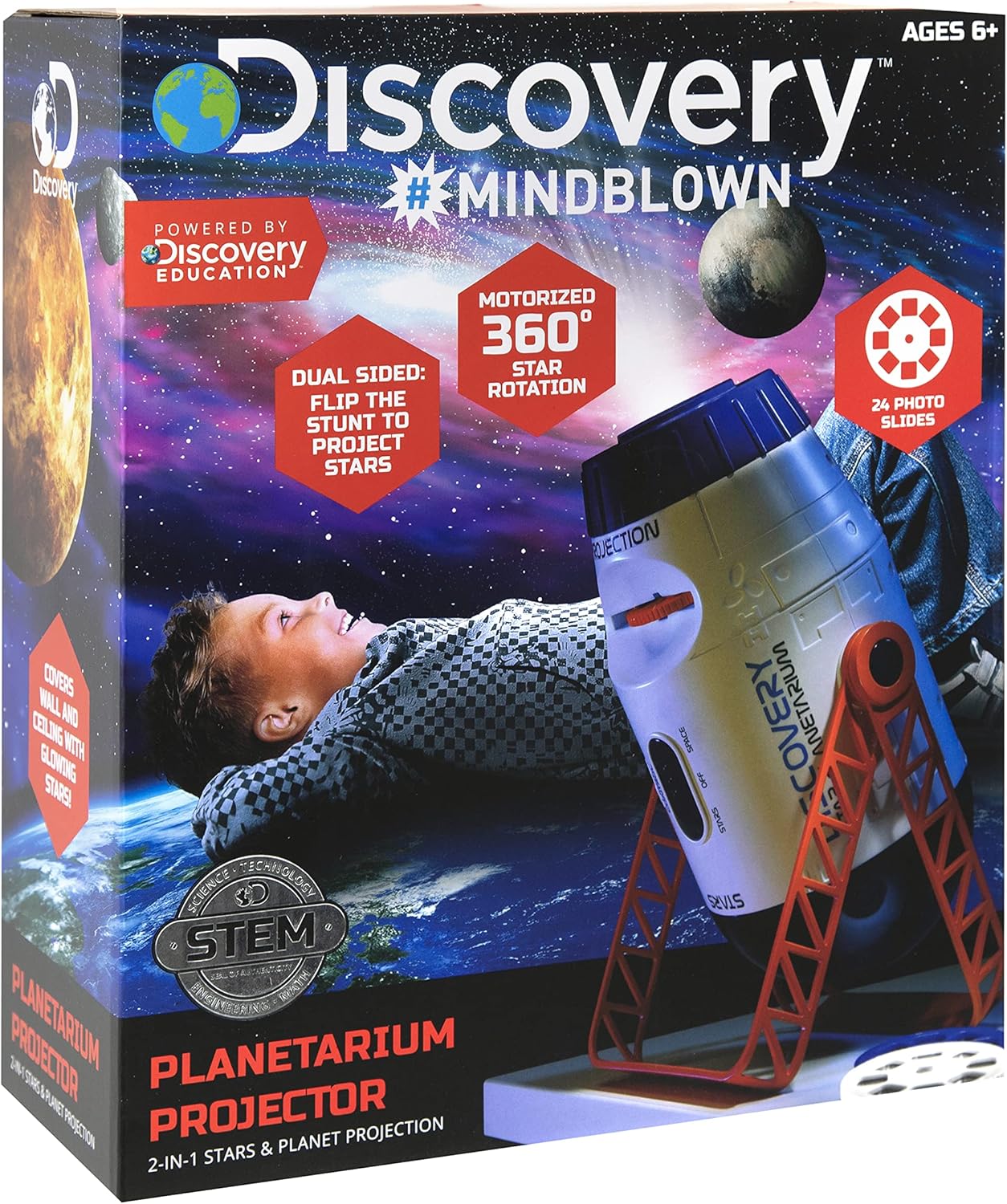 Discovery Mindblown Planetarium Projector Req 3 AA Batteries