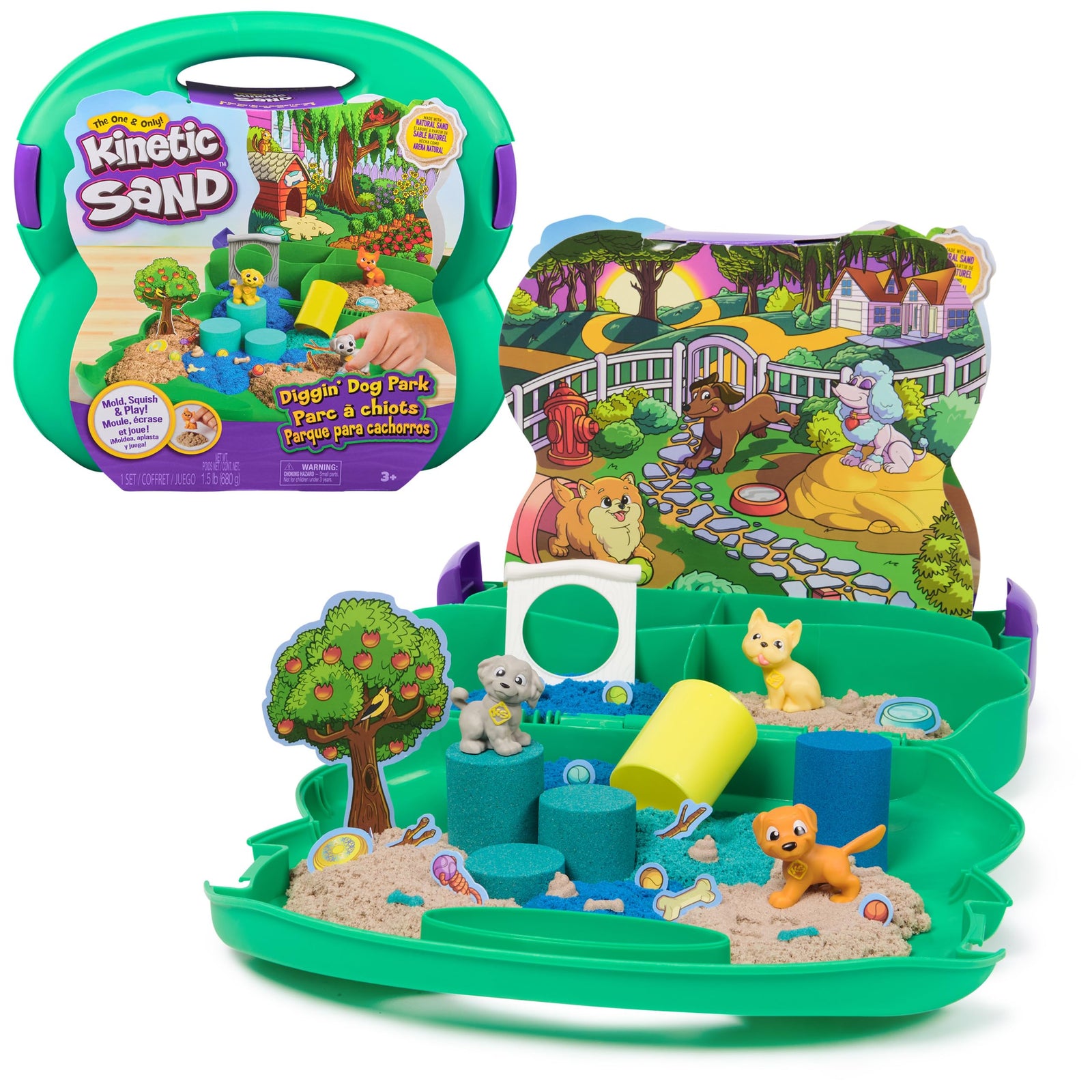 Kinetic Sand Doggie Park Case Diggin Dog Park