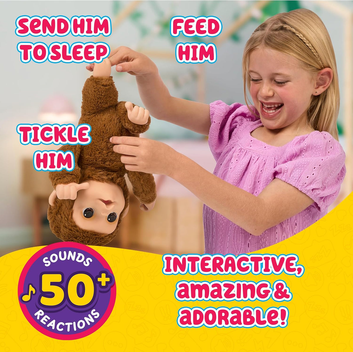 Little Live Pets Mango My Baby Monkey incl 3 x AA demo batteries