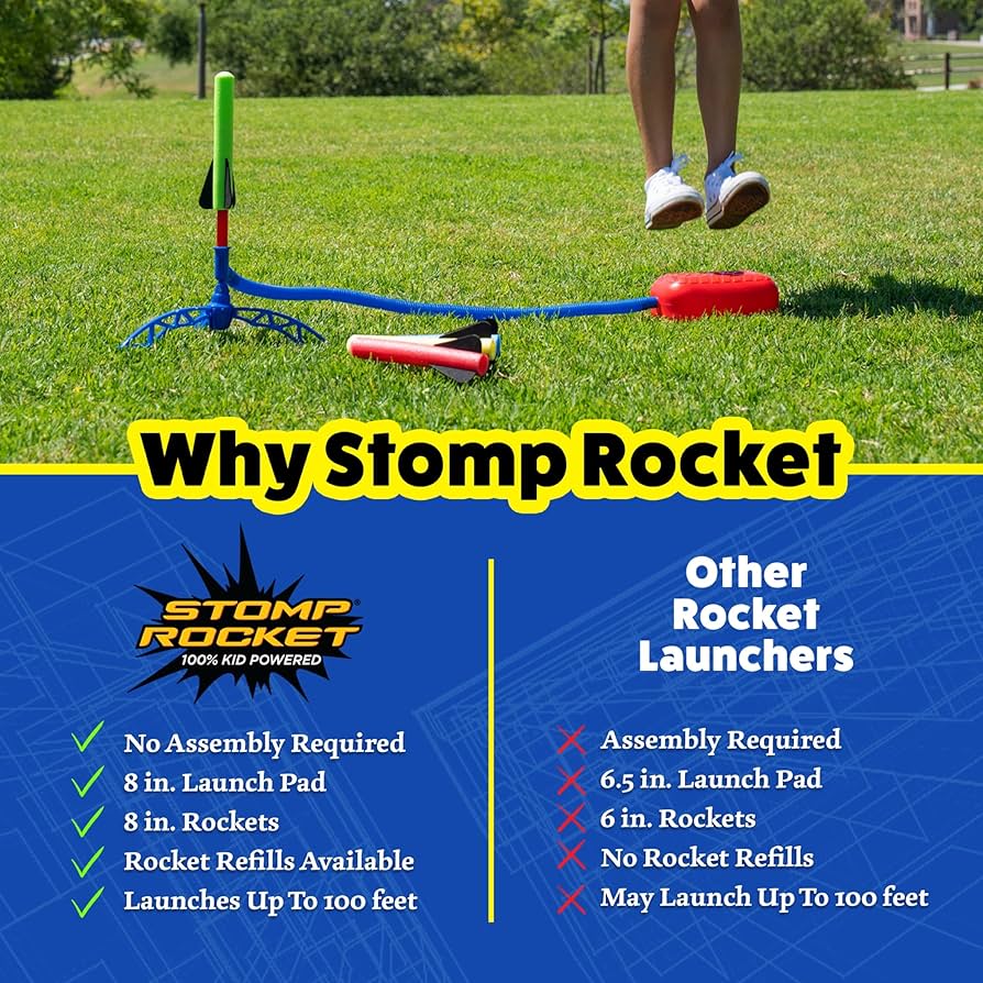 Stomp Rocket Jr. Multicolour Rocket Set of 6