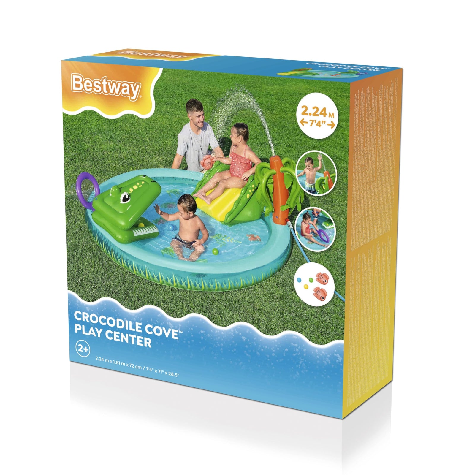 Bestway Crocodile Cove Play Center 2.24m x 1.81m x 72cm