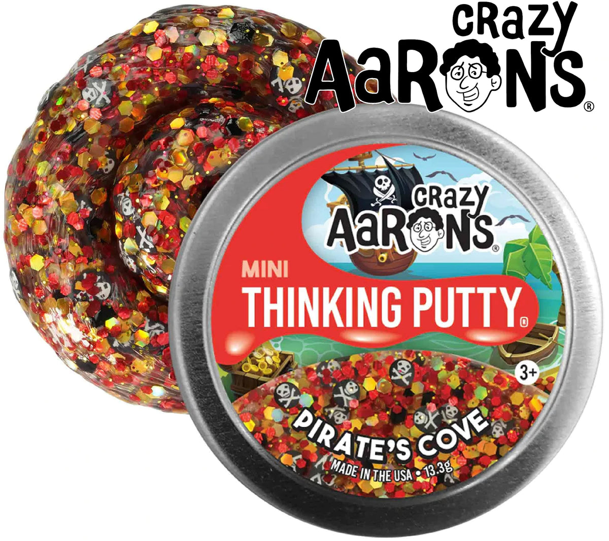 Crazy Aaron&#39;s Putty 2inch Mini Star Trendsetters 13.3g Tin Pirate&#39;s Cove