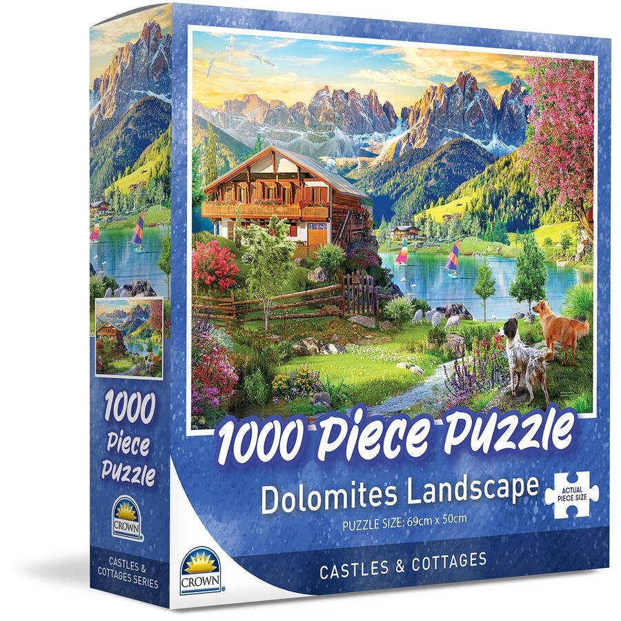 Crown Castle &amp; Cottages Series Dolomites Landscape 1000pc Puzzle